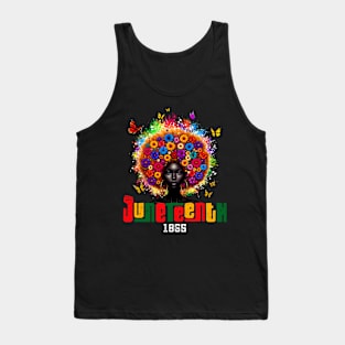 Juneteenth 1865 Black Queen Afro Melanin Colorful Art Tank Top